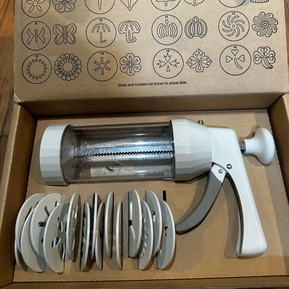 The‎ Pampered Chef Cookie Press 15 Discs 1525 Retired EUC